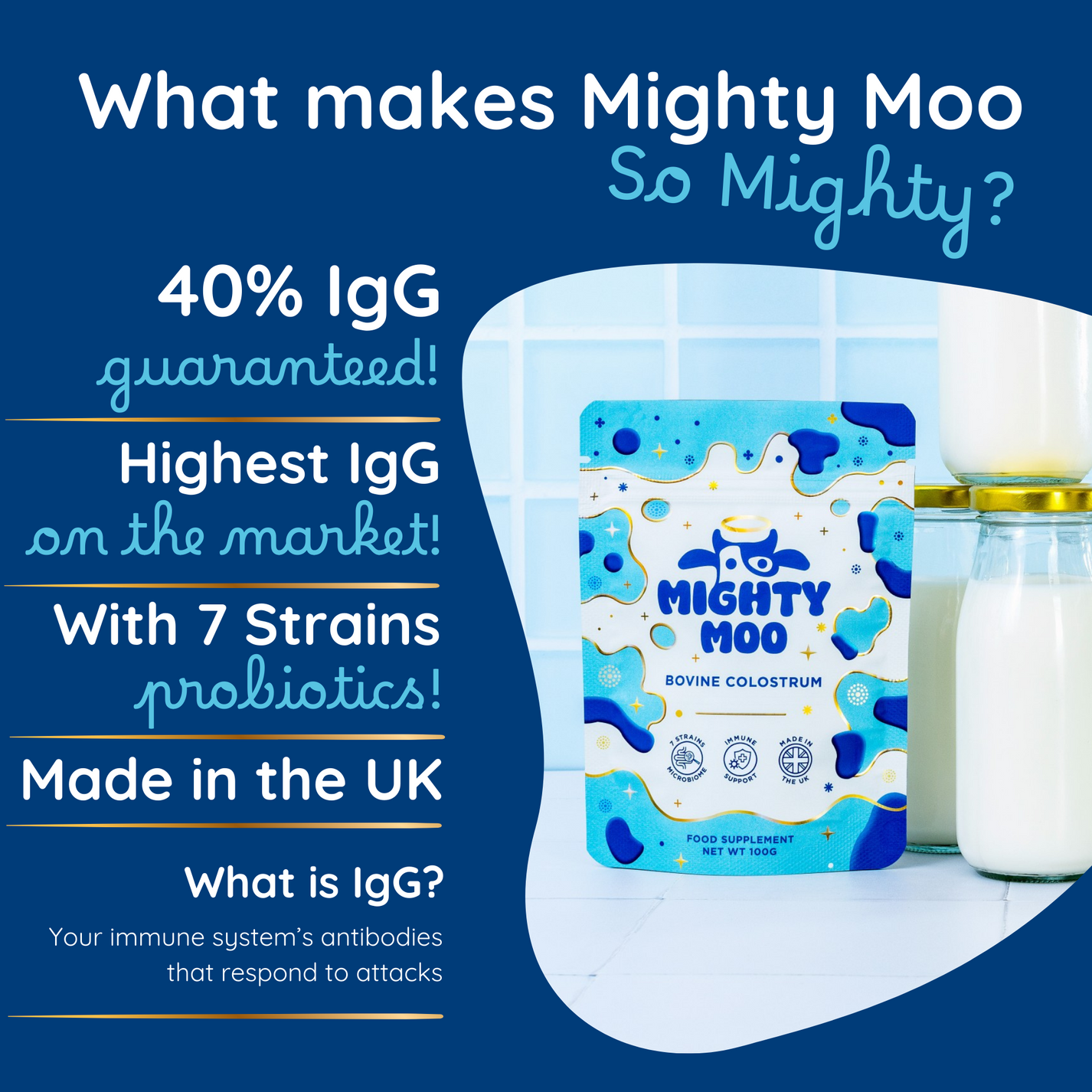 MIGHTY MOO COLOSTRUM POWDER & PROBIOTICS 100G MIGHTYMOO
