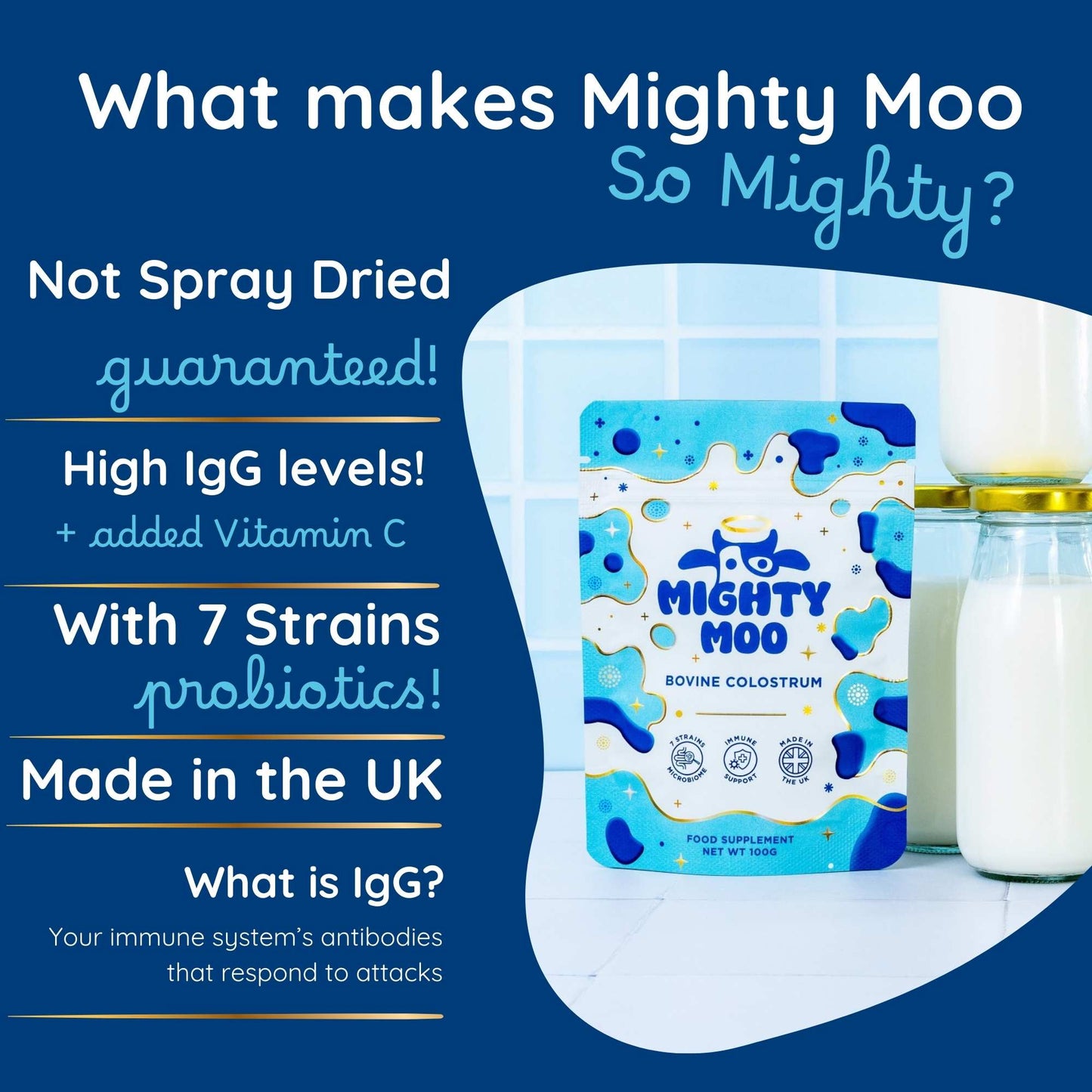 MIGHTY MOO BOVINE COLOSTRUM POWDER